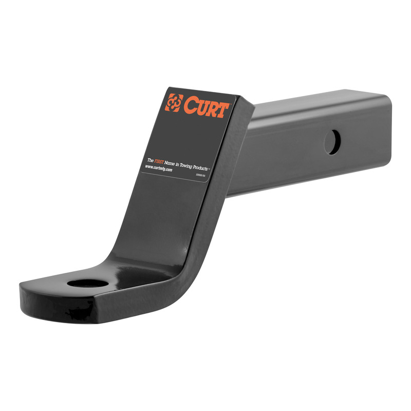 CURT 45051 Class 3 Trailer Hitch Ball Mount, Fits 2-Inch Receiver, 7,500 lbs, 1-Inch Hole, 4-Inch Drop, 2-In Rise